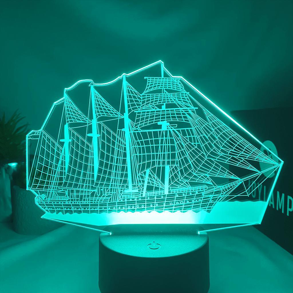 joylamp bateau a voile lampe 2d 3d lampe led