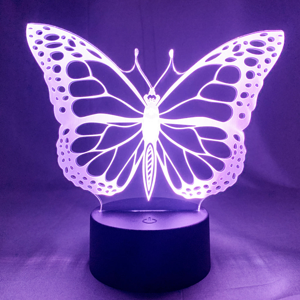 Lampe Papillon 3d Personnalisée Avec Nom Personnalisé Veilleuse Décor -  LampeLunePhoto