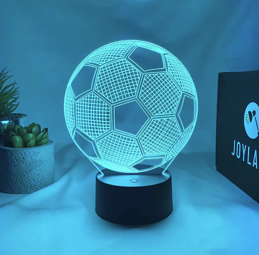TD® Lampe à poser en forme ballon de football lumière LED