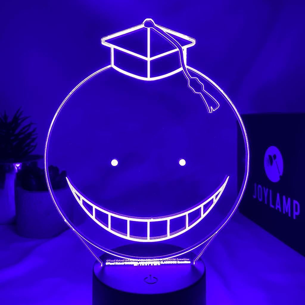 JoyLamp Koro-sensei sourire assassination classroom lampe led manga lampe 2d 3d
