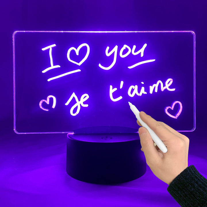 lampe note dessin 2d 3d led drawing glass stylo