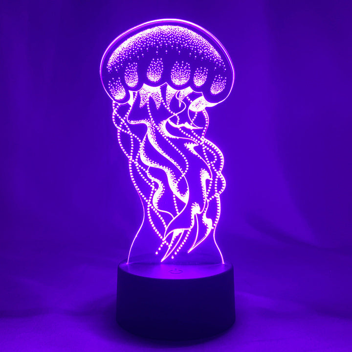 lampe meduse 2d 3d led joylamp animaux