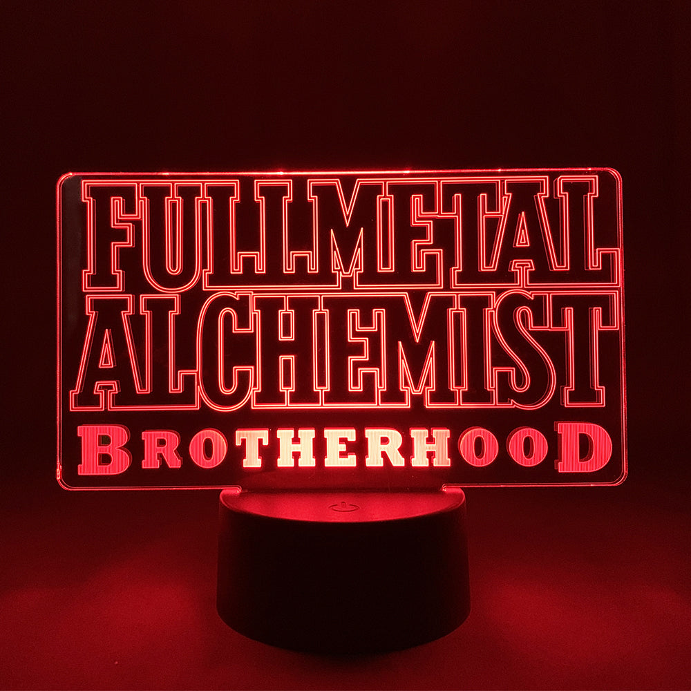 Fullmetal Alchemist: Brotherhood Logo lampe 2d 3d led veilleuse