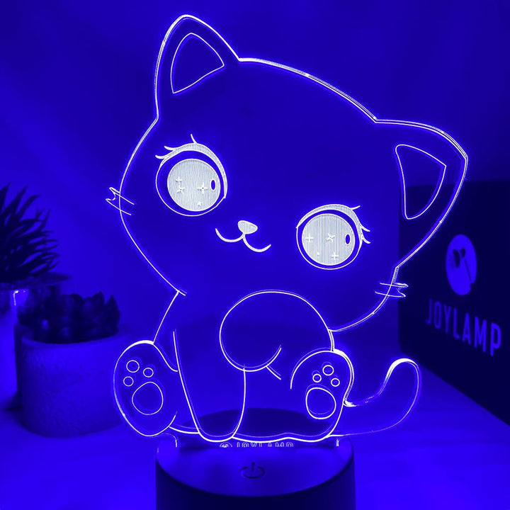 lampe 3d chat joylamp led veilleuse