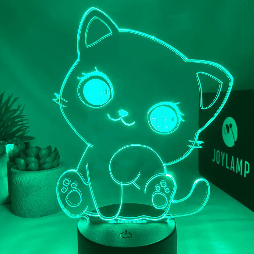 JoyLamp Lampe Chat Kawai - 16 couleurs + Télécommande Décoration