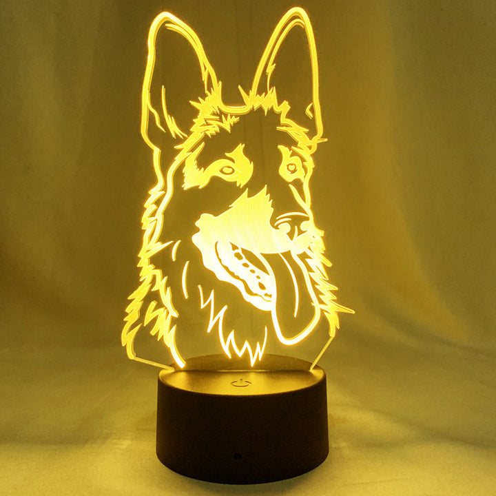 lampe chien malinois joylamp 2d lampe led 3d