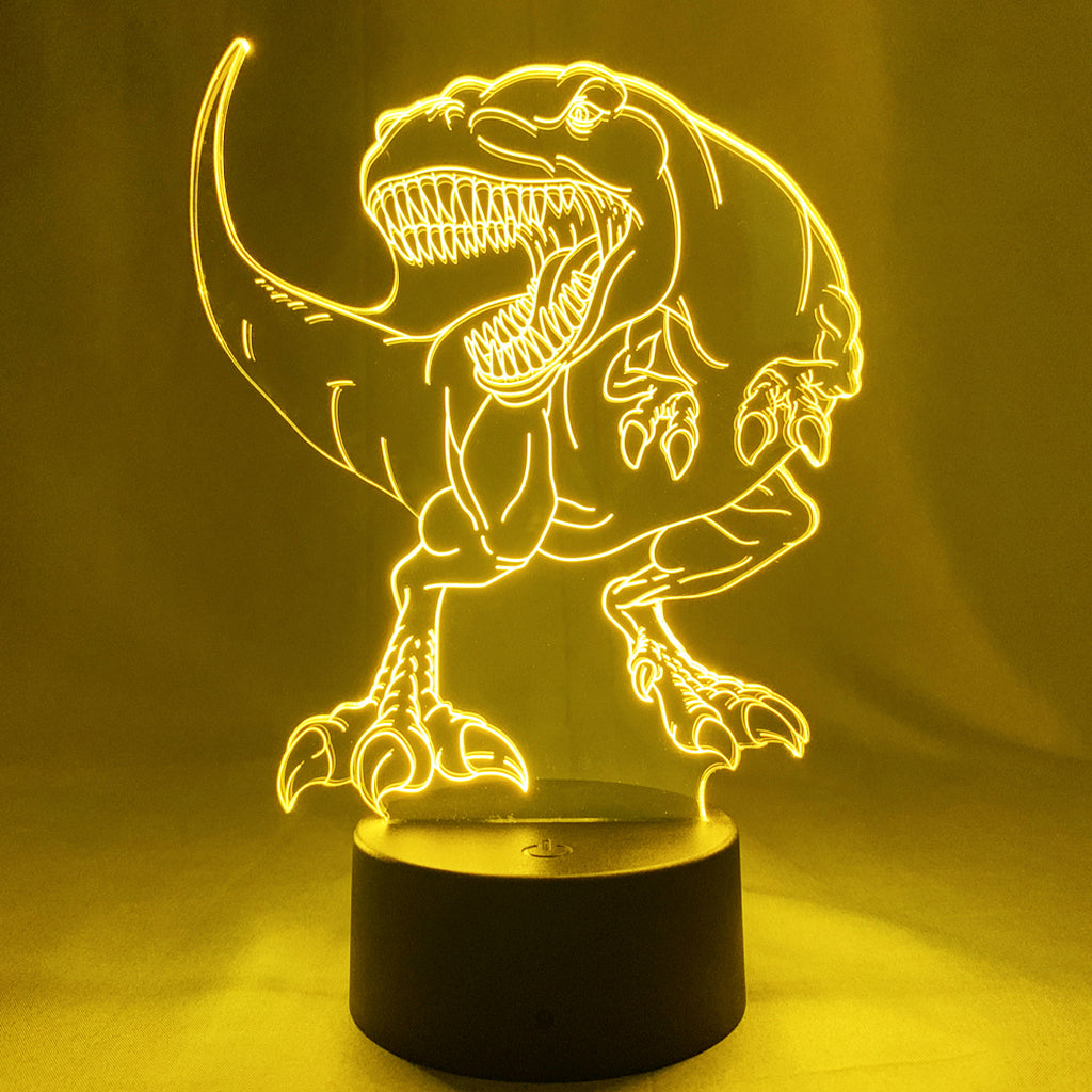 lampe dinosaure led 2d lampe 3d dino trex