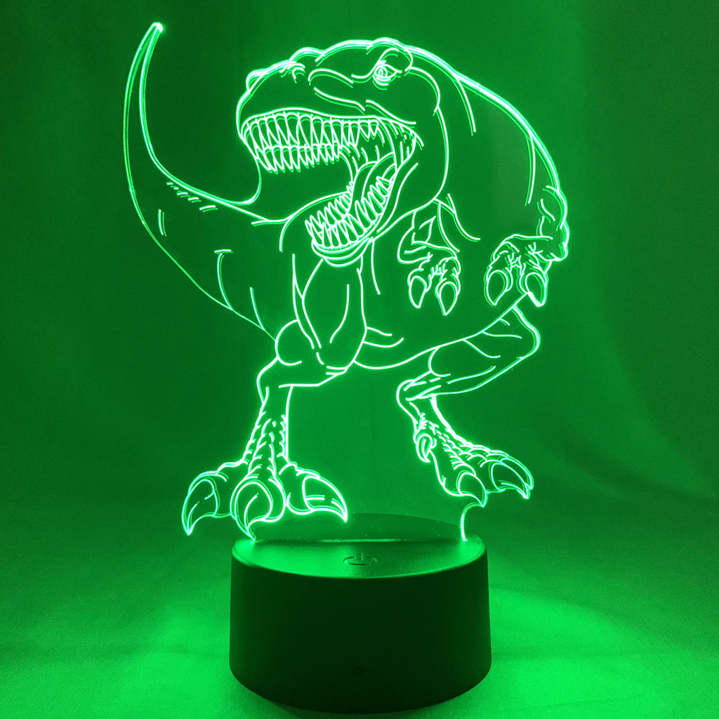 lampe dinosaure led 2d lampe 3d dino trex