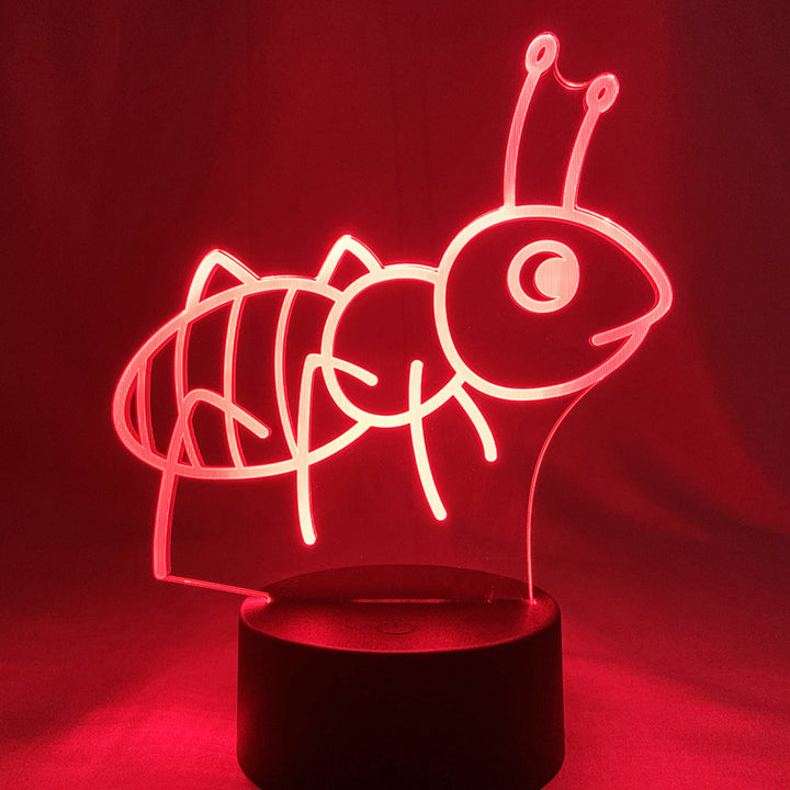 lampe fourmi lampe 2d 3d led animaux veilleuse