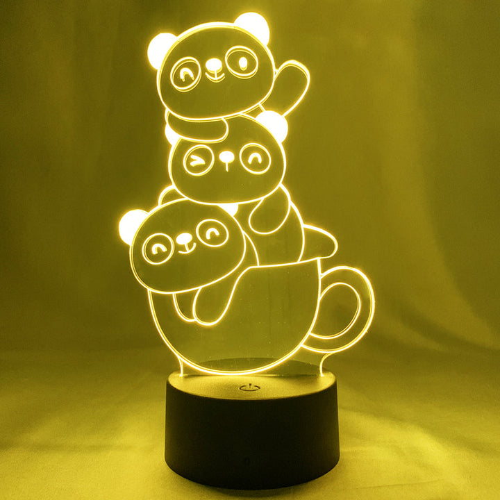 lampe panda joylamp lampe led veilleuse 3d