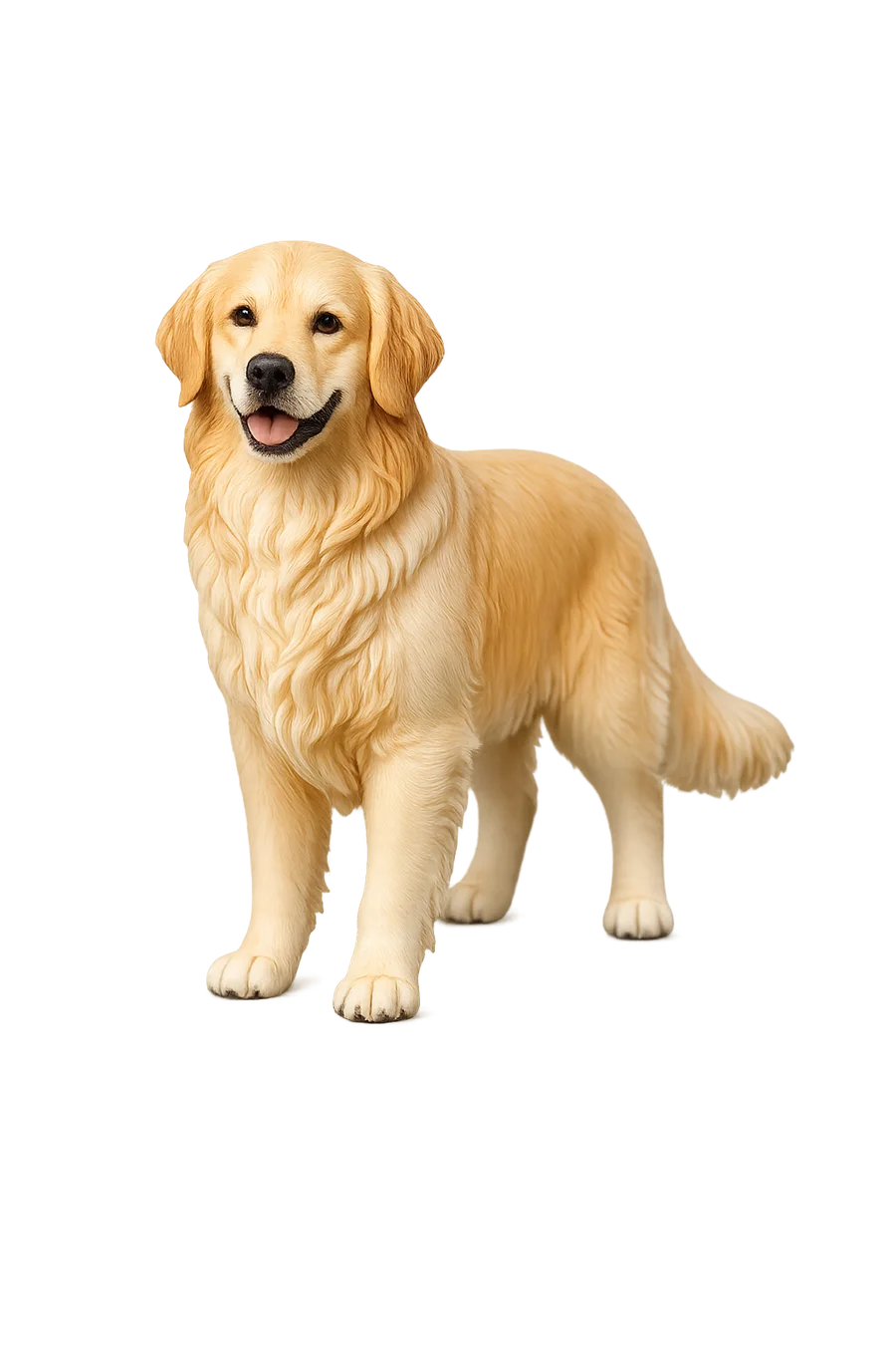 Figurine of a dog standing, printed from a photo